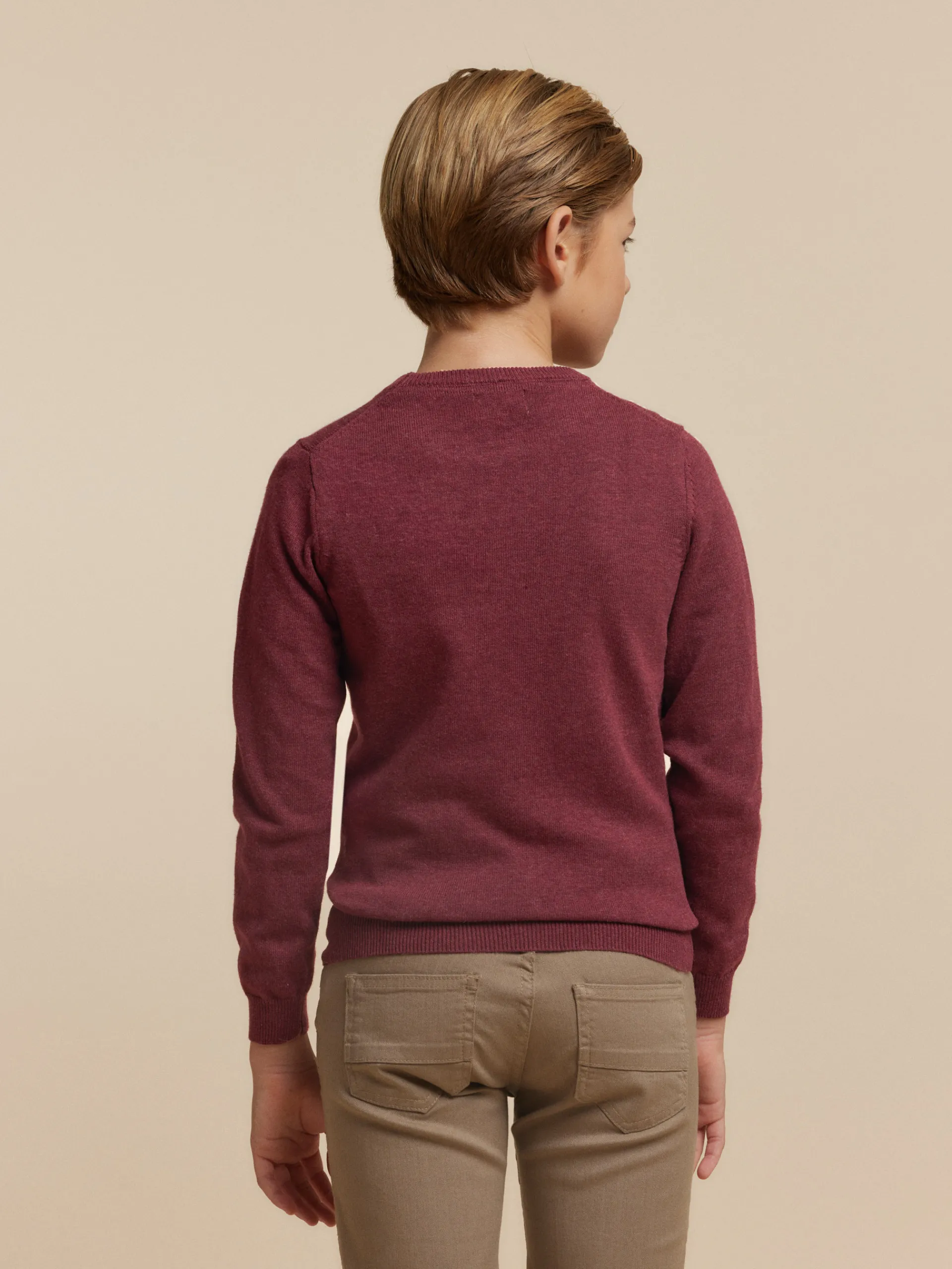 Jerséis-Alvaro Moreno JERSEY ROUND NECK KIDS Burdeos