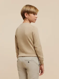 Jerséis-Alvaro Moreno JERSEY ROUND NECK KIDS Camel