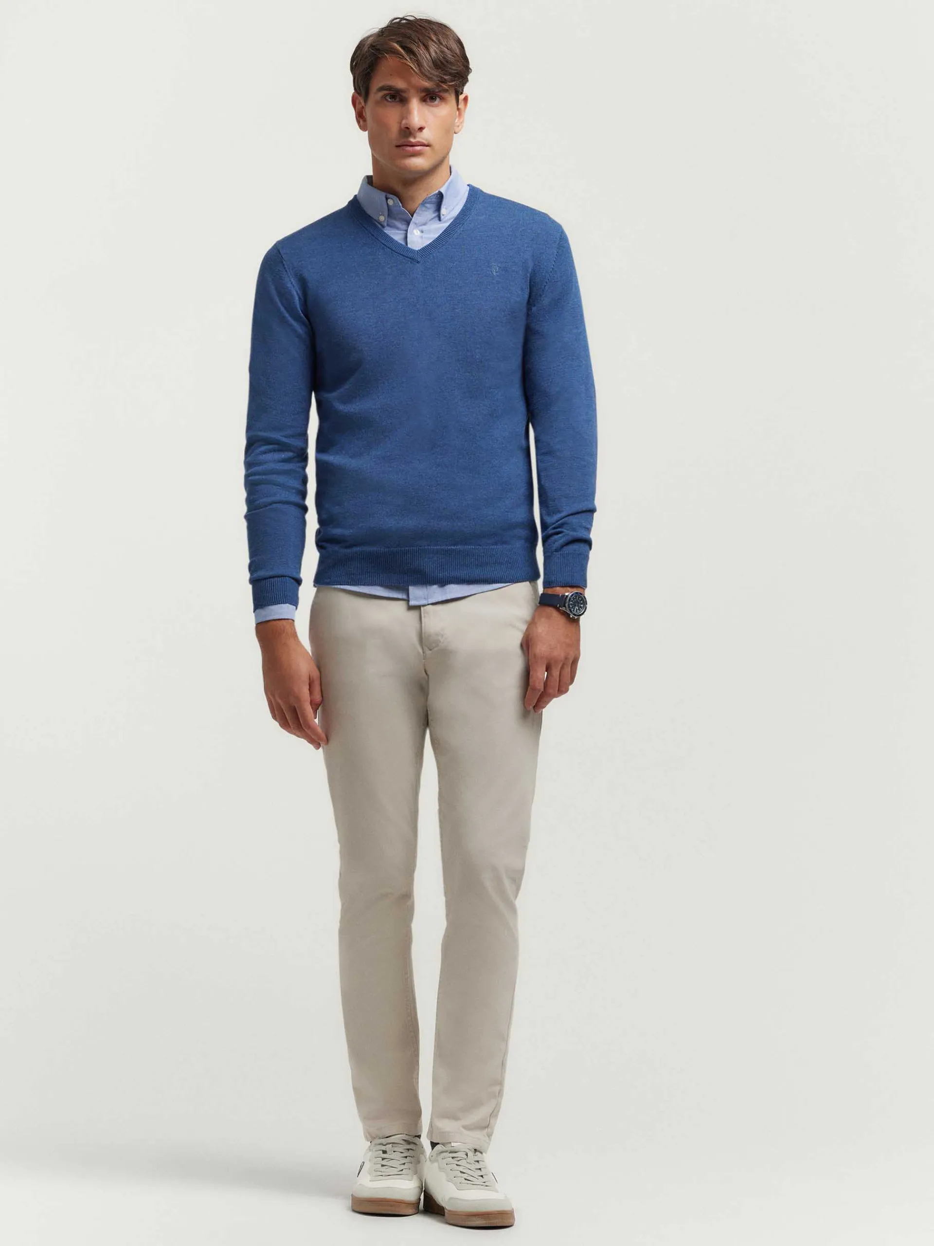 Jerséis-Alvaro Moreno JERSEY V-NECK TRENDY Azul