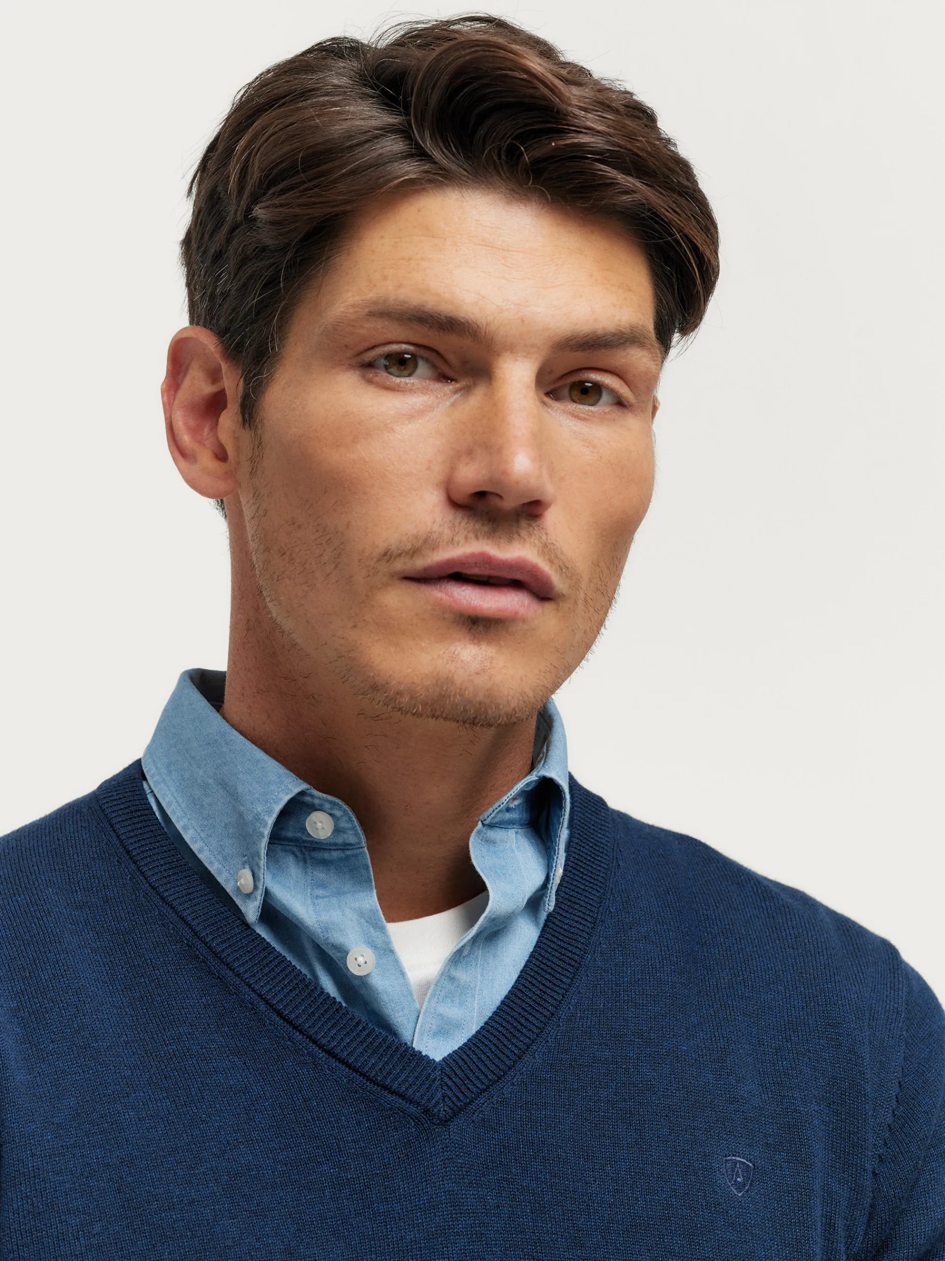 Jerséis-Alvaro Moreno JERSEY V-NECK TRENDY Azul Marino