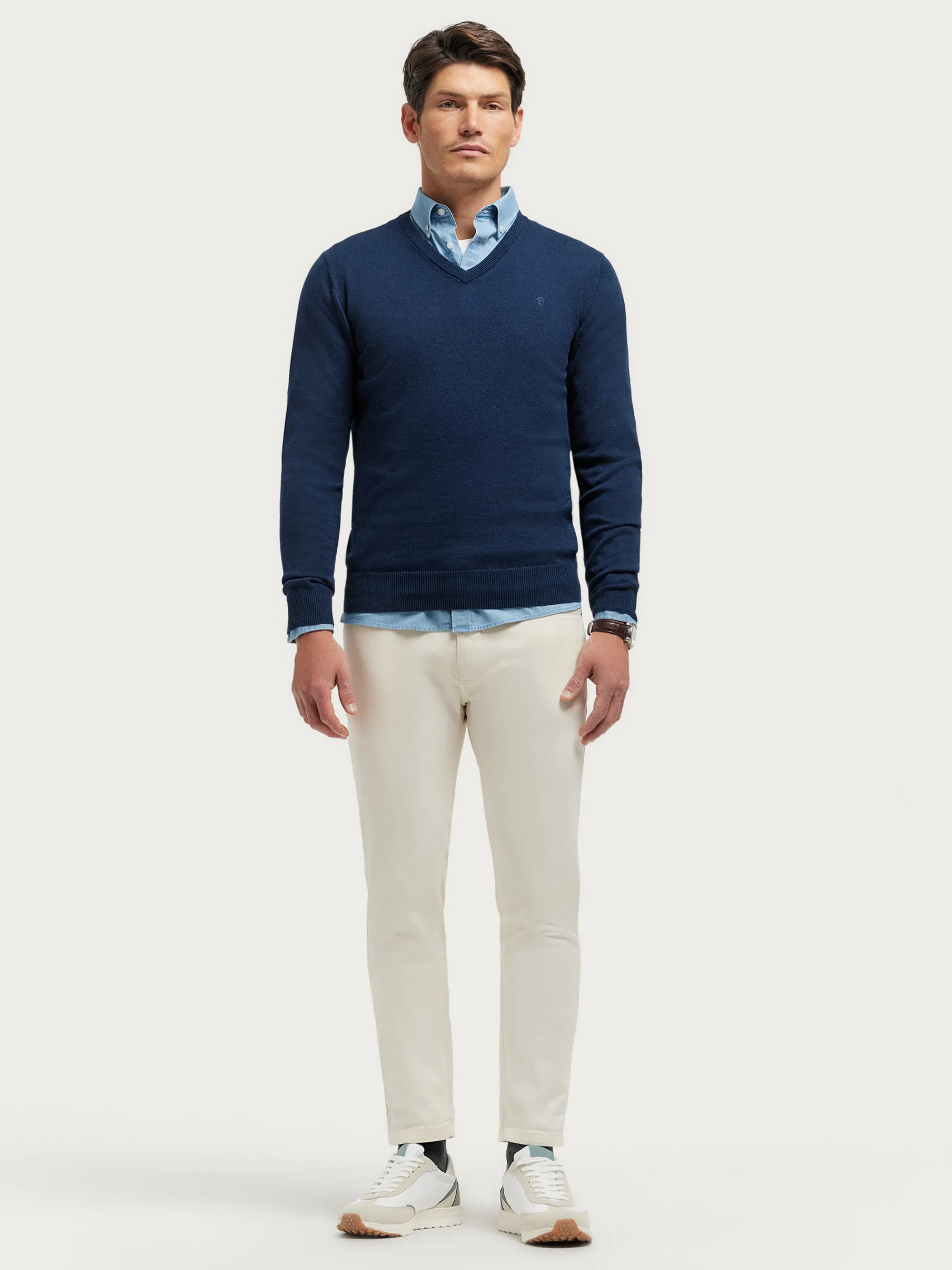 Jerséis-Alvaro Moreno JERSEY V-NECK TRENDY Azul Marino