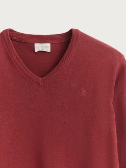 Jerséis-Alvaro Moreno JERSEY V-NECK TRENDY Burdeos
