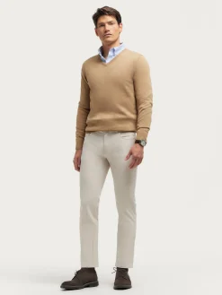 Jerséis-Alvaro Moreno JERSEY V-NECK TRENDY Camel