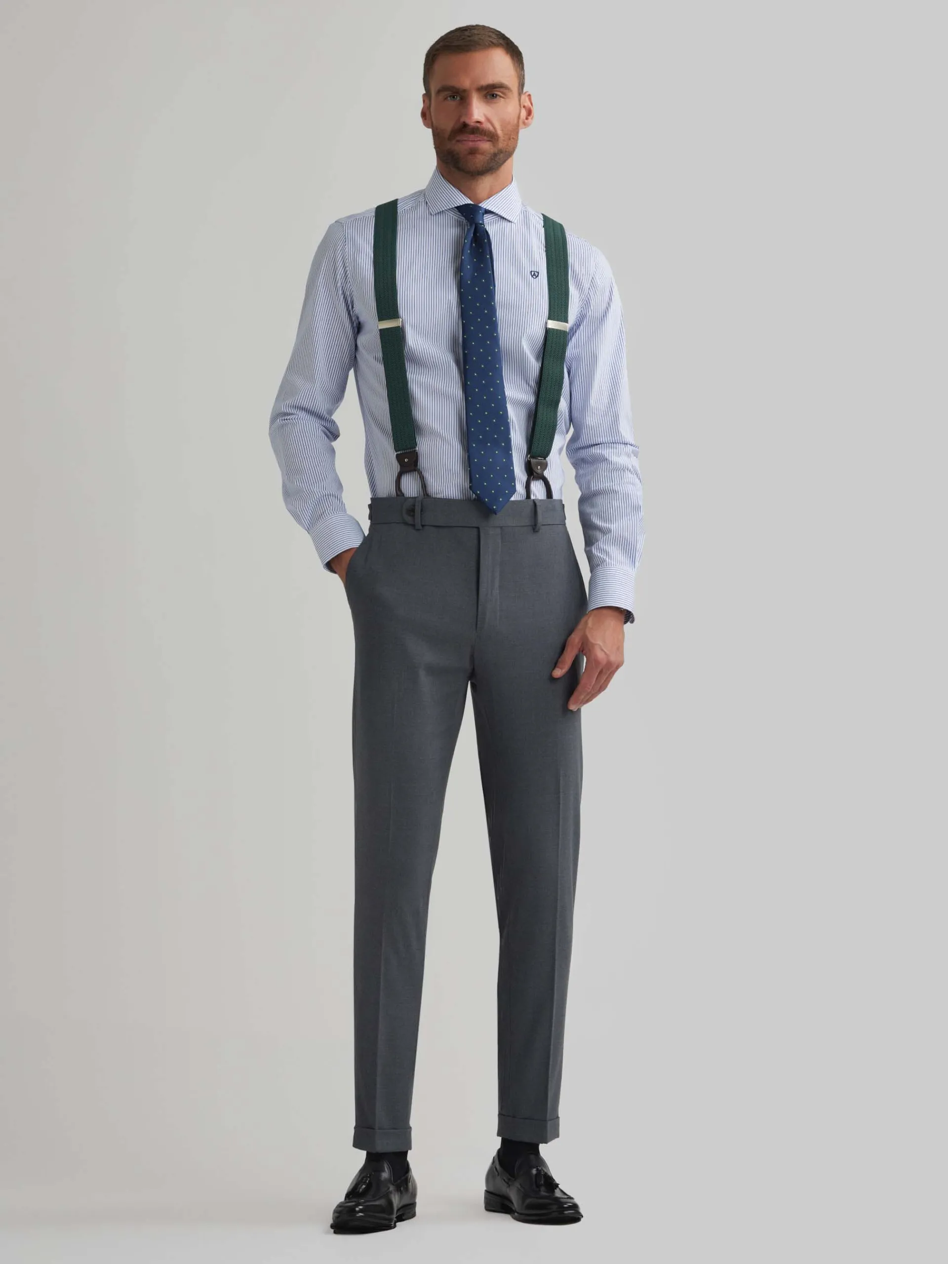 Trajes|Trajes-Alvaro Moreno PANTALON CAPO FIL A FIL Gris