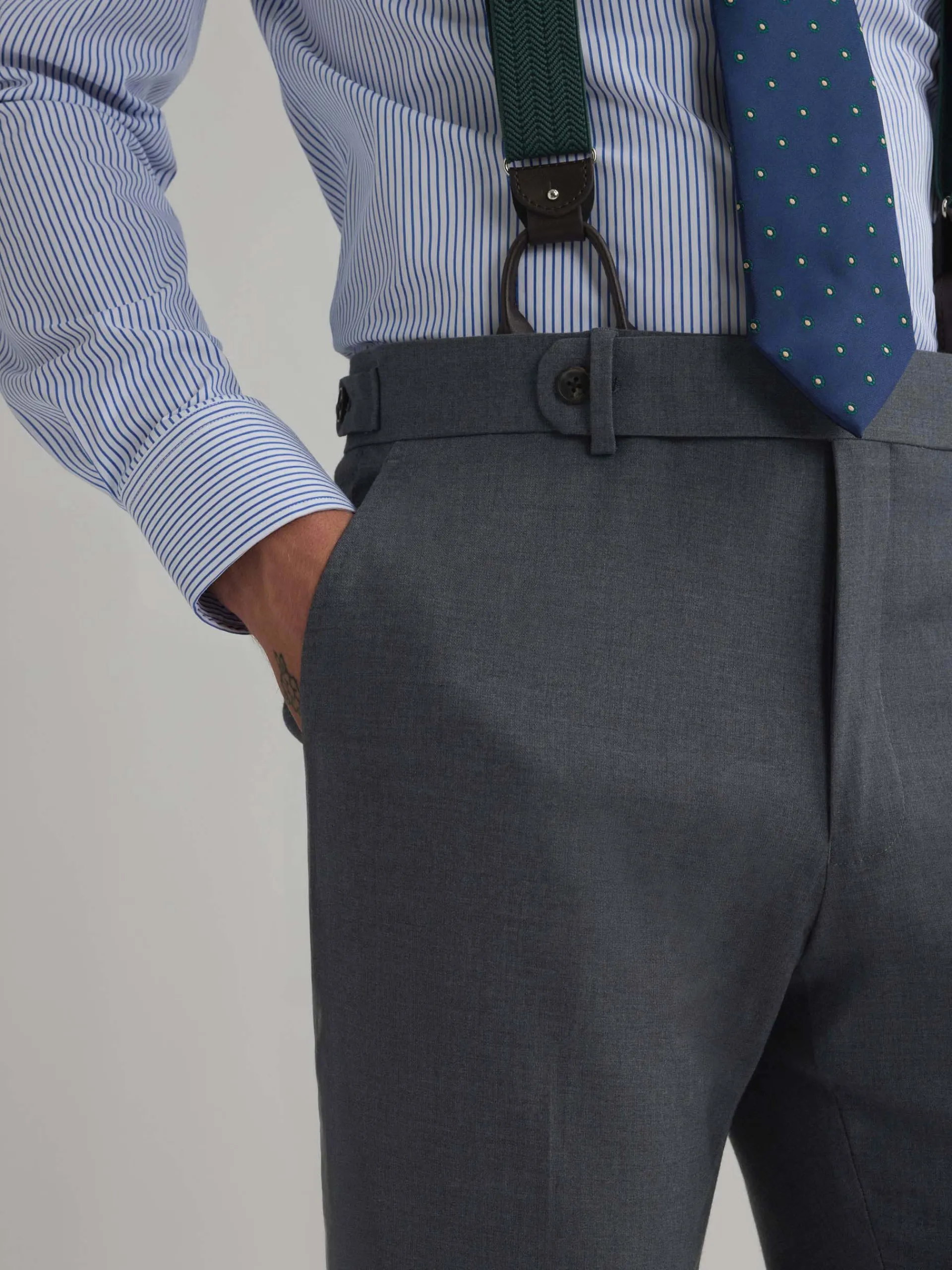 Trajes|Trajes-Alvaro Moreno PANTALON CAPO FIL A FIL Gris