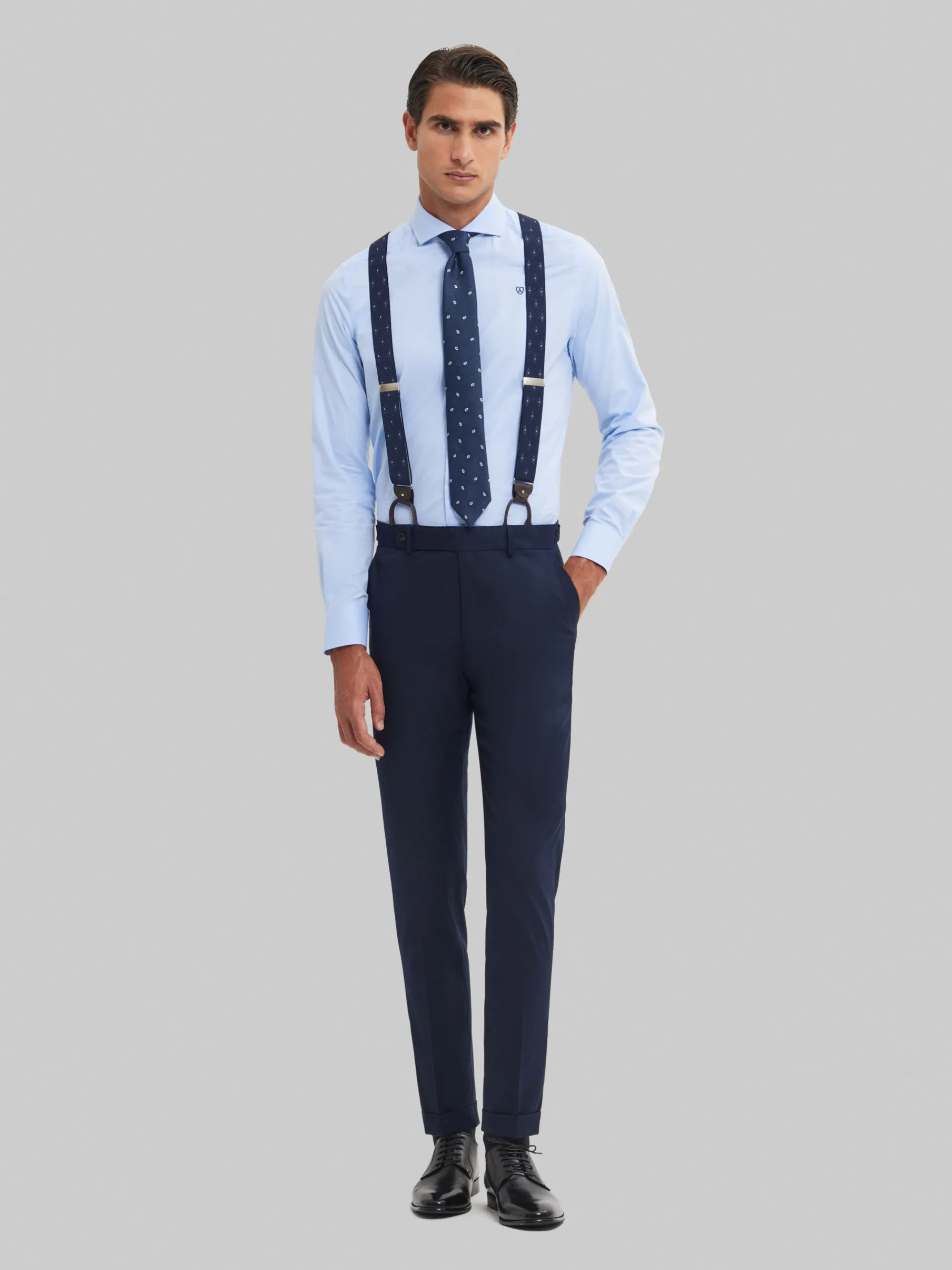 Trajes|Trajes-Alvaro Moreno PANTALON CAPO MICRO Azul Marino