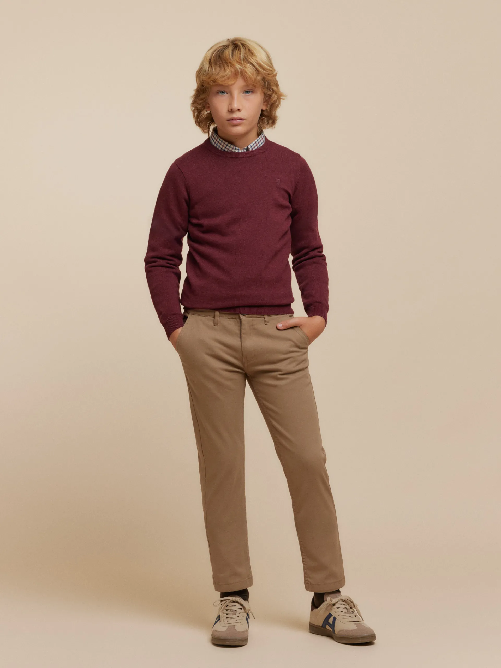 Pantalones-Alvaro Moreno PANTALON CHINO KIDS Camel