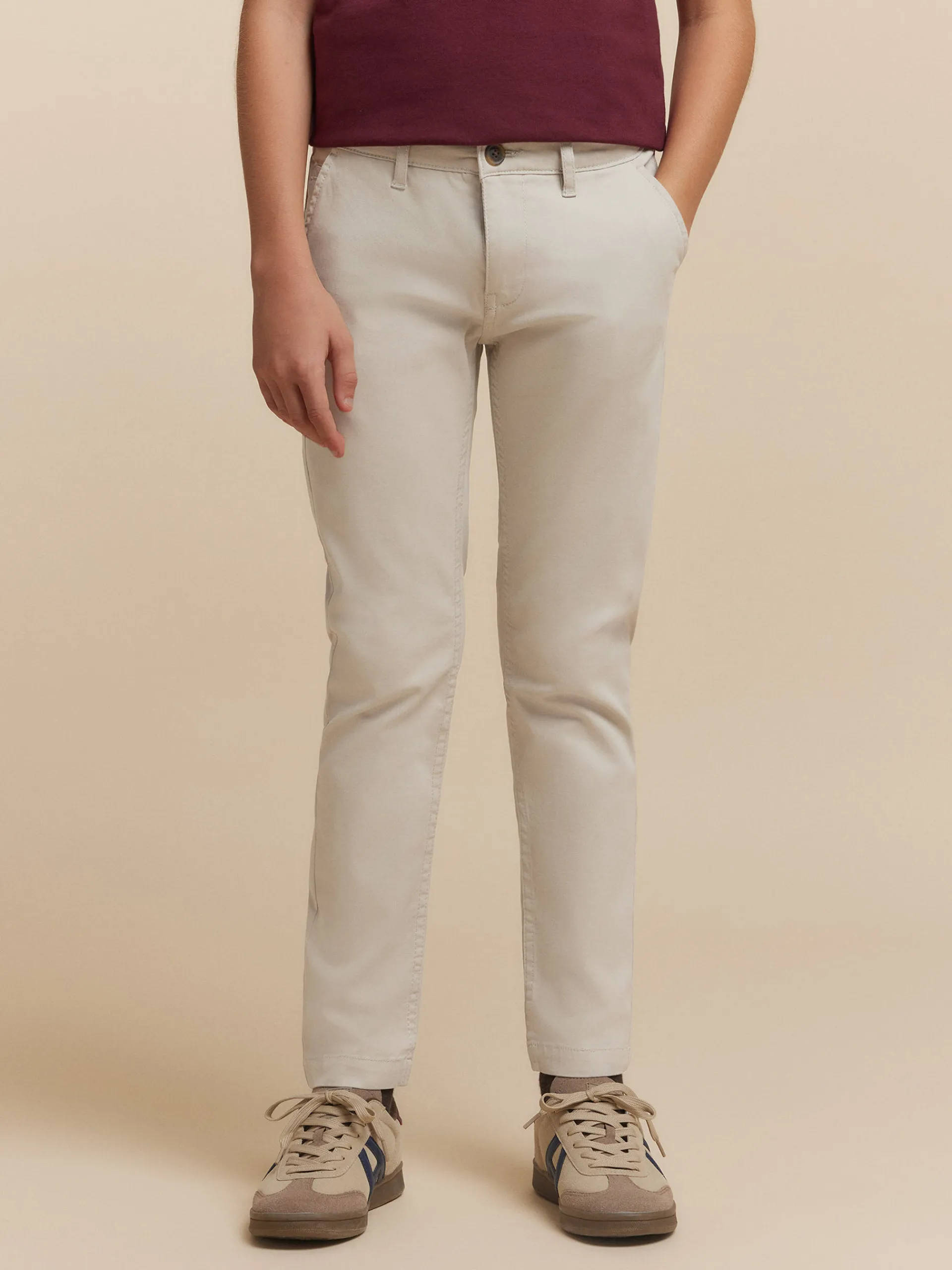 Pantalones-Alvaro Moreno PANTALON CHINO KIDS Piedra