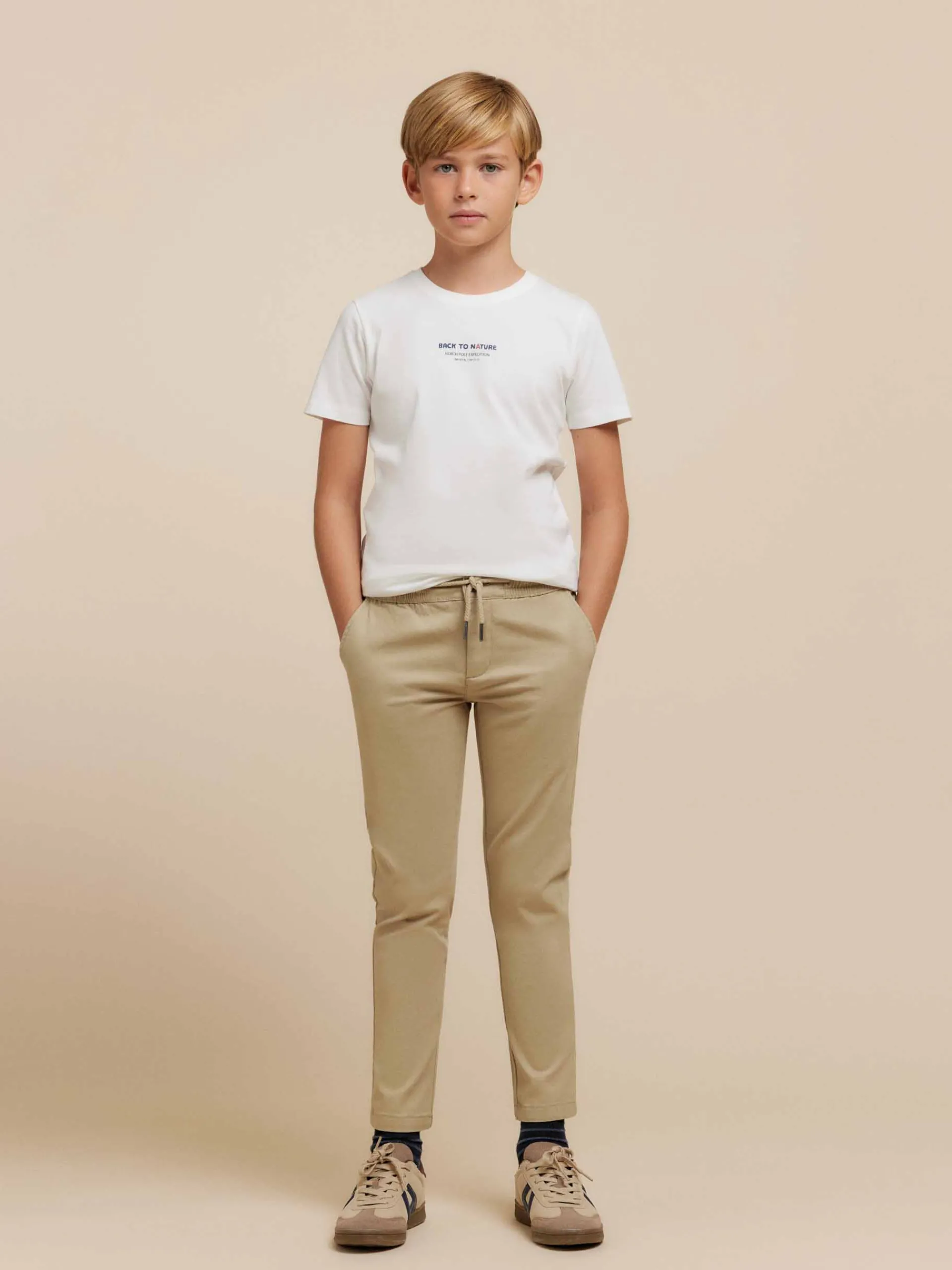 Pantalones-Alvaro Moreno PANTALON DALTON KIDS Beige