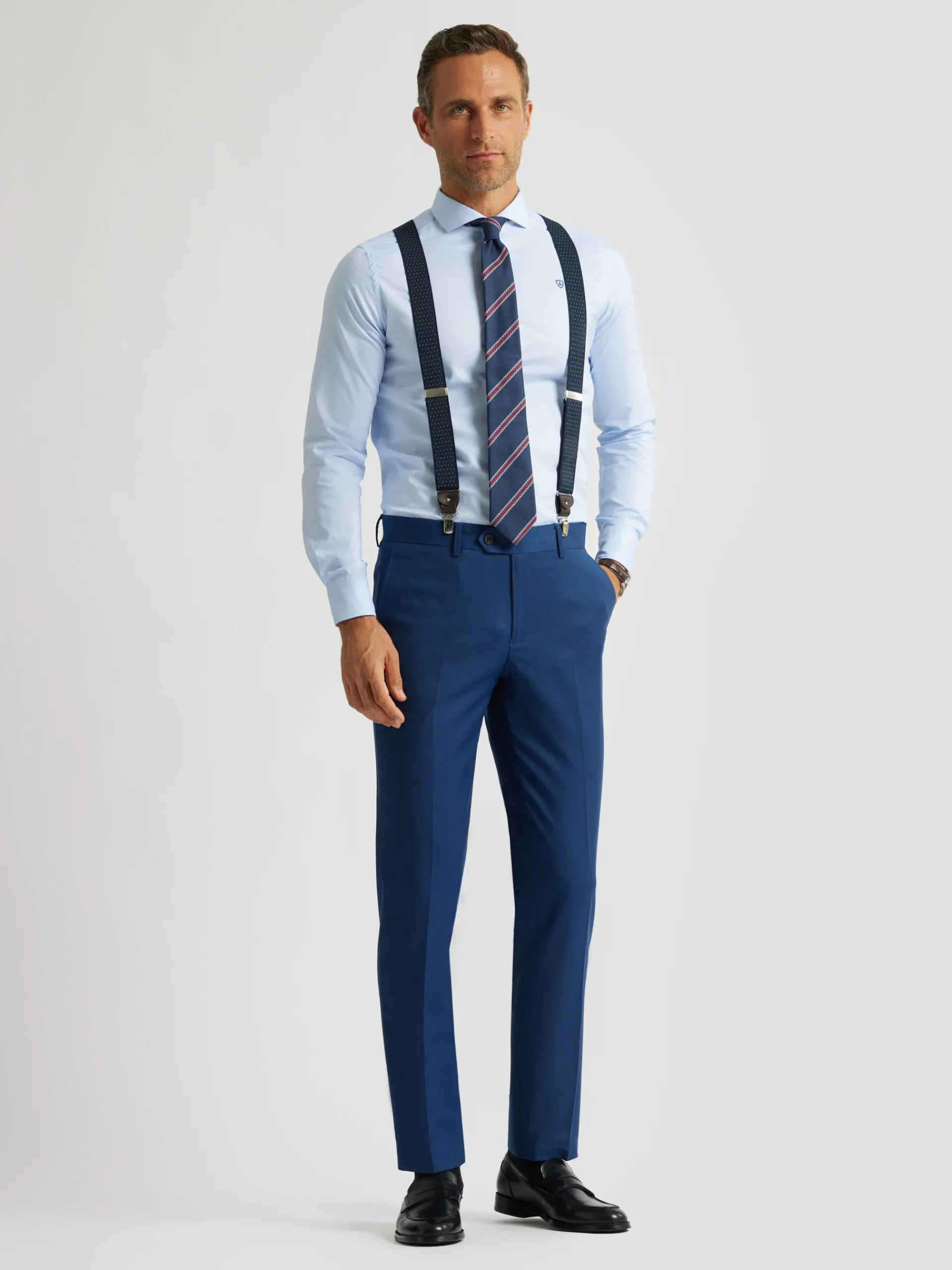 Trajes|Trajes-Alvaro Moreno PANTALON FIL A FIL Azul
