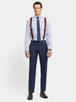 Trajes|Trajes-Alvaro Moreno PANTALON FIL A FIL CRUZADO Azul Marino