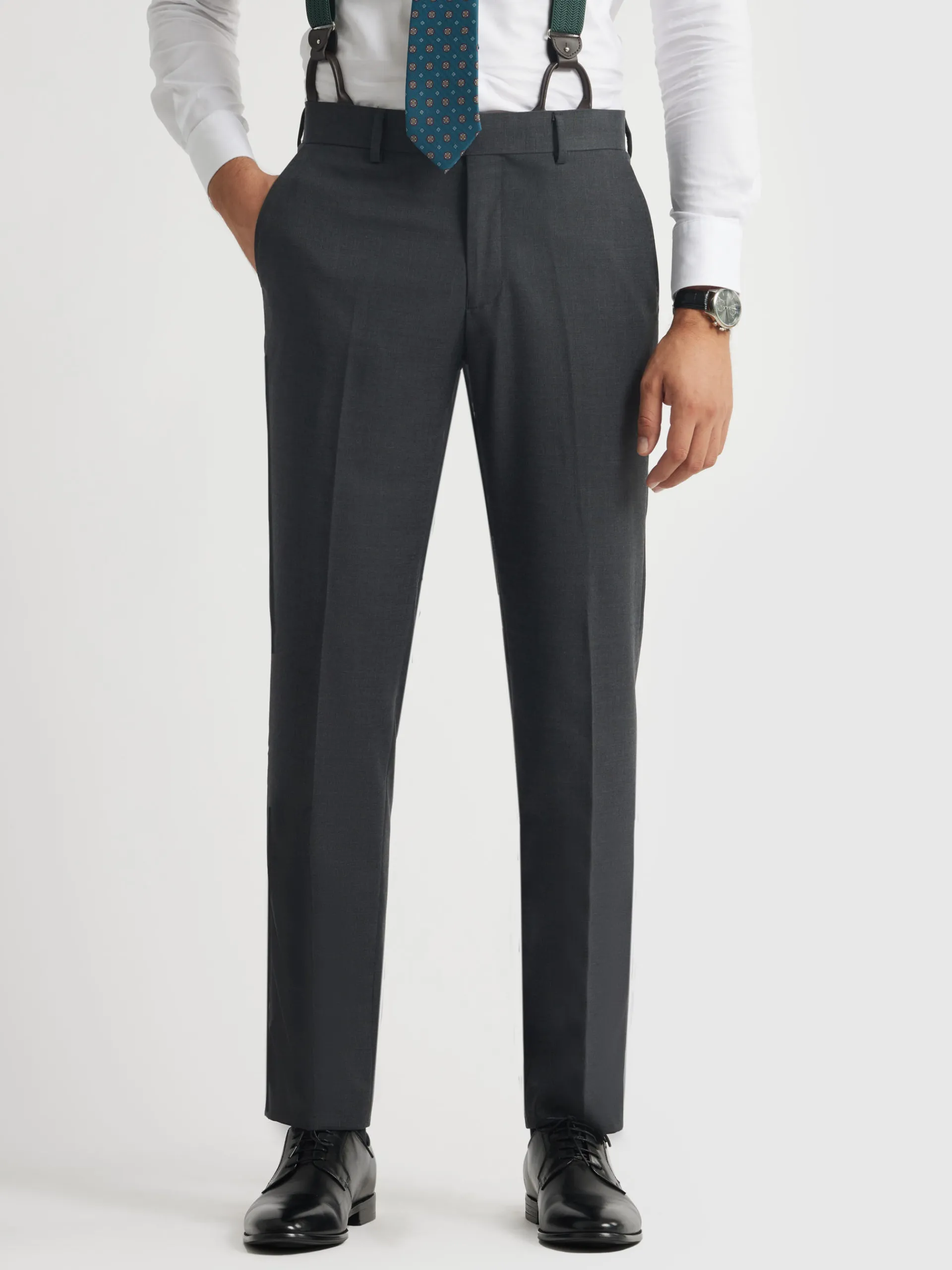 Trajes|Trajes-Alvaro Moreno PANTALON FIL A FIL CRUZADO Gris
