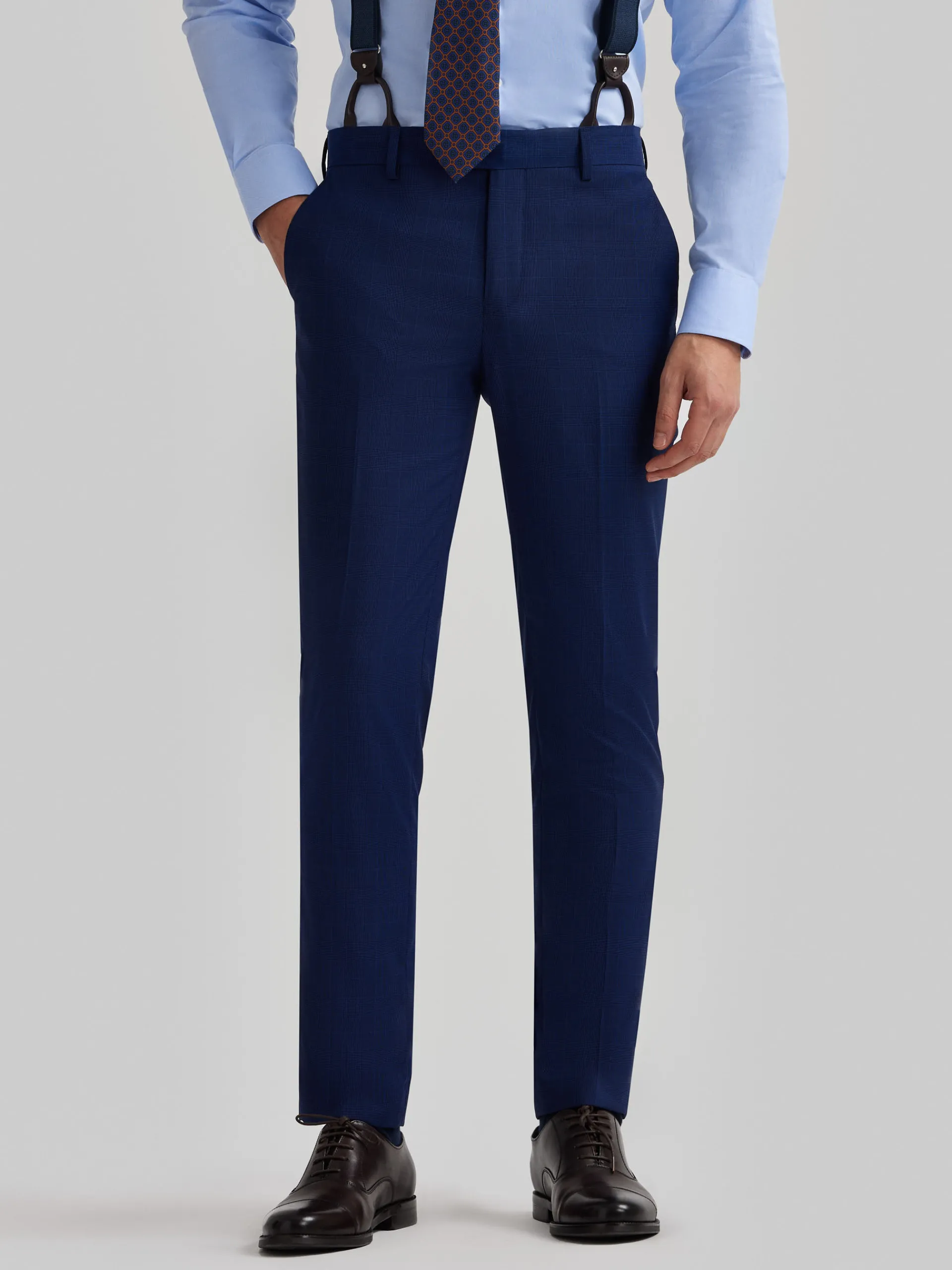 Trajes|Trajes-Alvaro Moreno PANTALON GALES SLIM Azul
