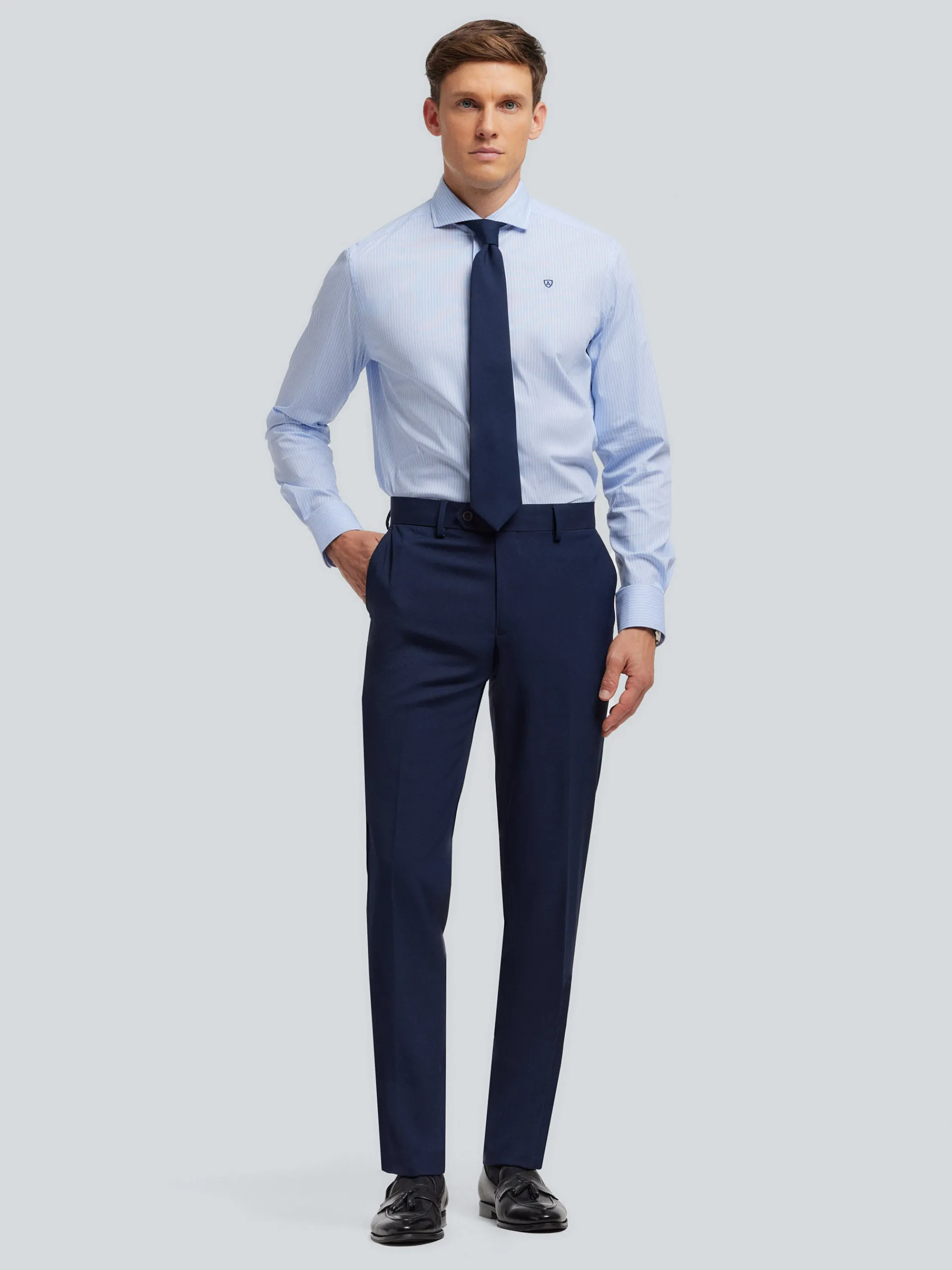 Trajes|Trajes-Alvaro Moreno PANTALON MICRO BIRD Azul Marino