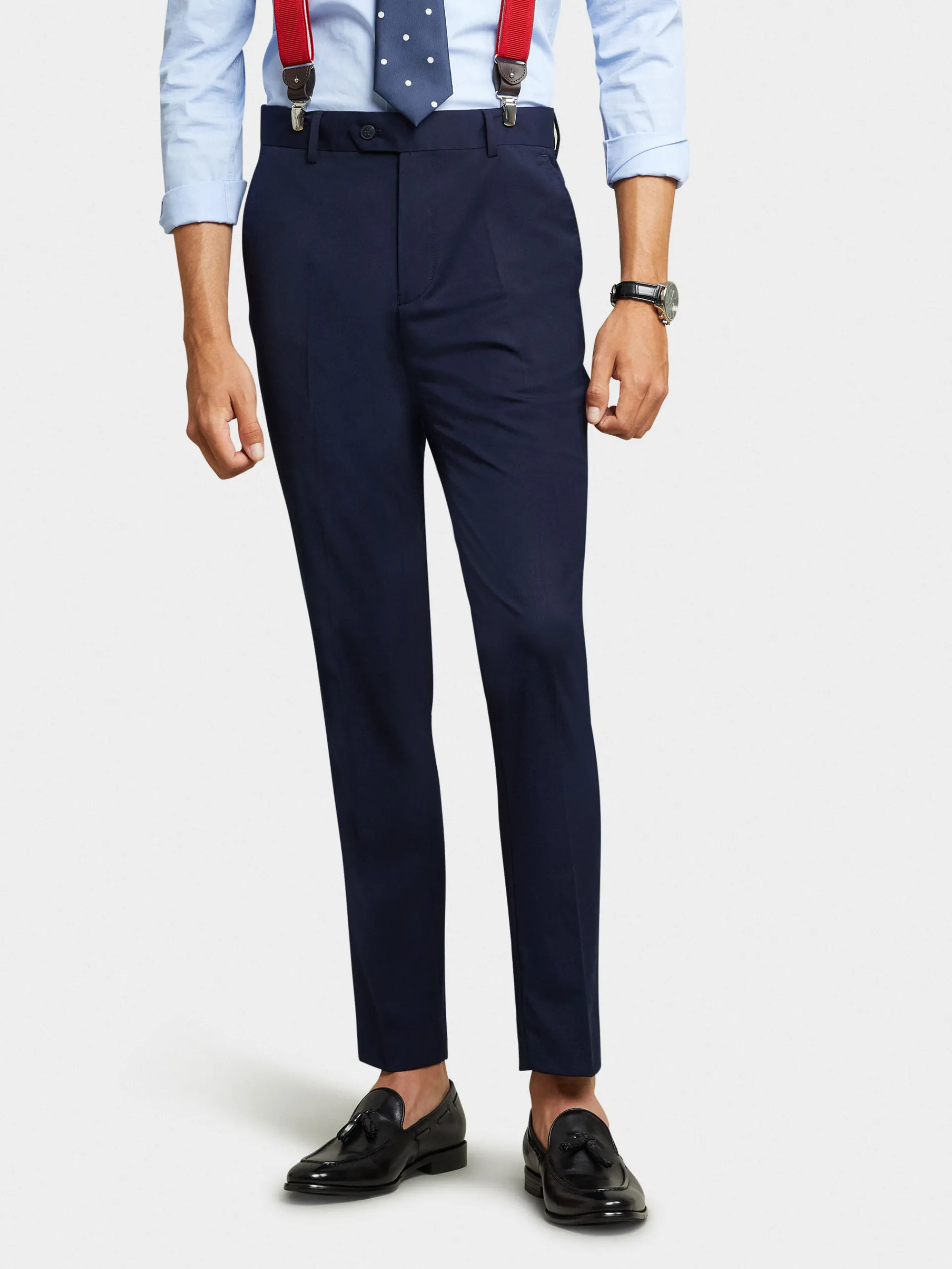Trajes|Trajes-Alvaro Moreno PANTALON PLAIN SLIM Azul Marino