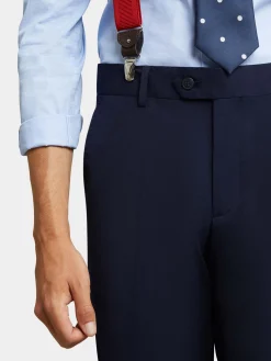 Trajes|Trajes-Alvaro Moreno PANTALON PLAIN SLIM Azul Marino