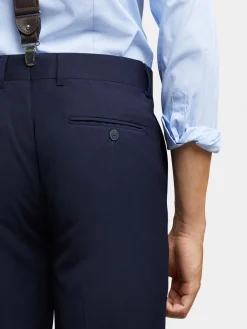 Trajes|Trajes-Alvaro Moreno PANTALON PLAIN SLIM Azul Marino