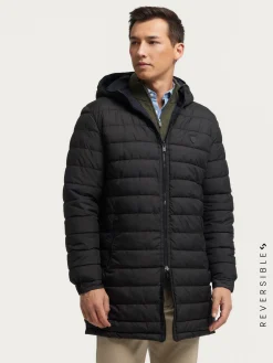 Cazadoras Y Parkas-Alvaro Moreno PARKA RATCHED REVERSIBLE | MARRÓN Azul Marino