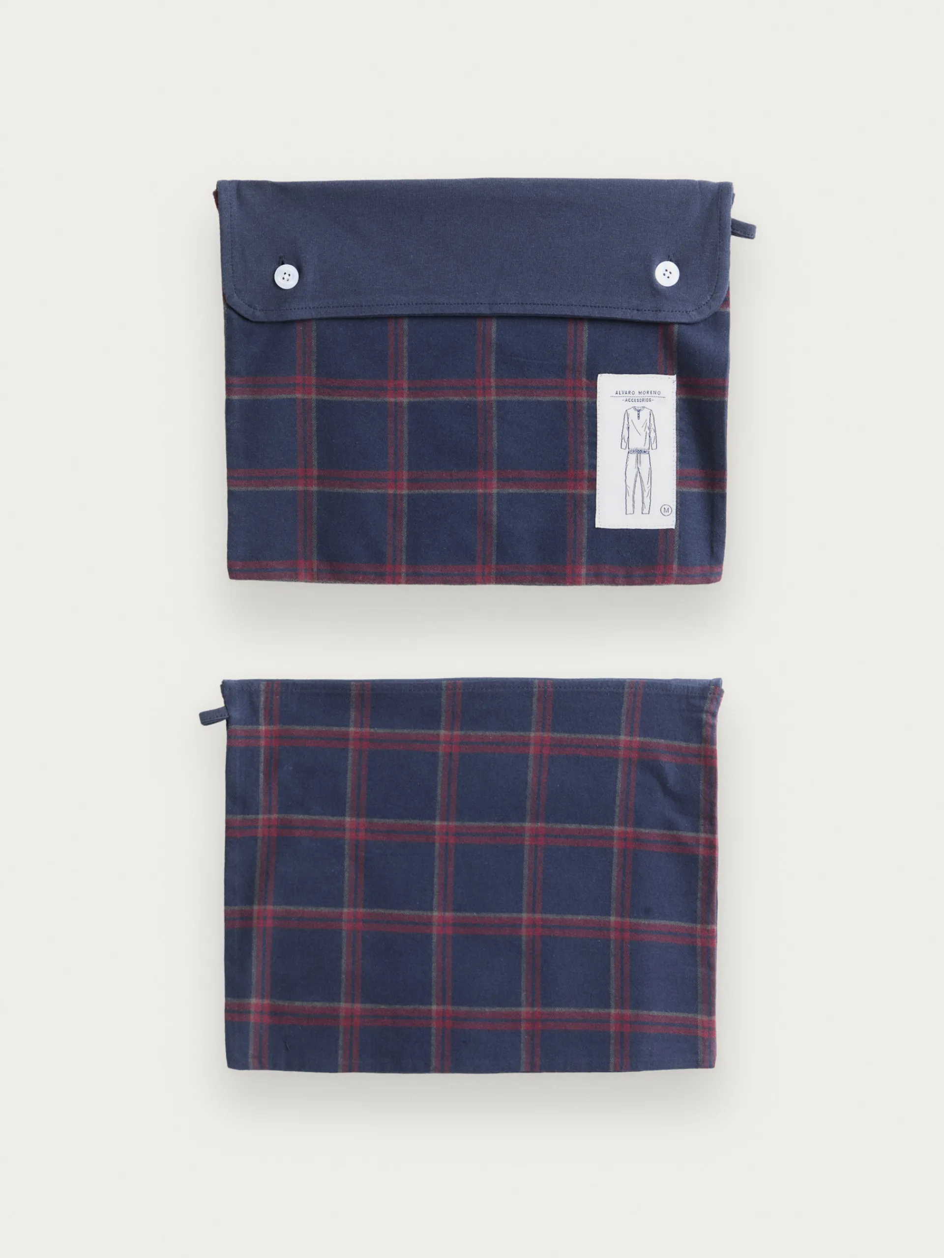 Pijamas-Alvaro Moreno PIJAMA FRANELA CUADROS Azul Marino
