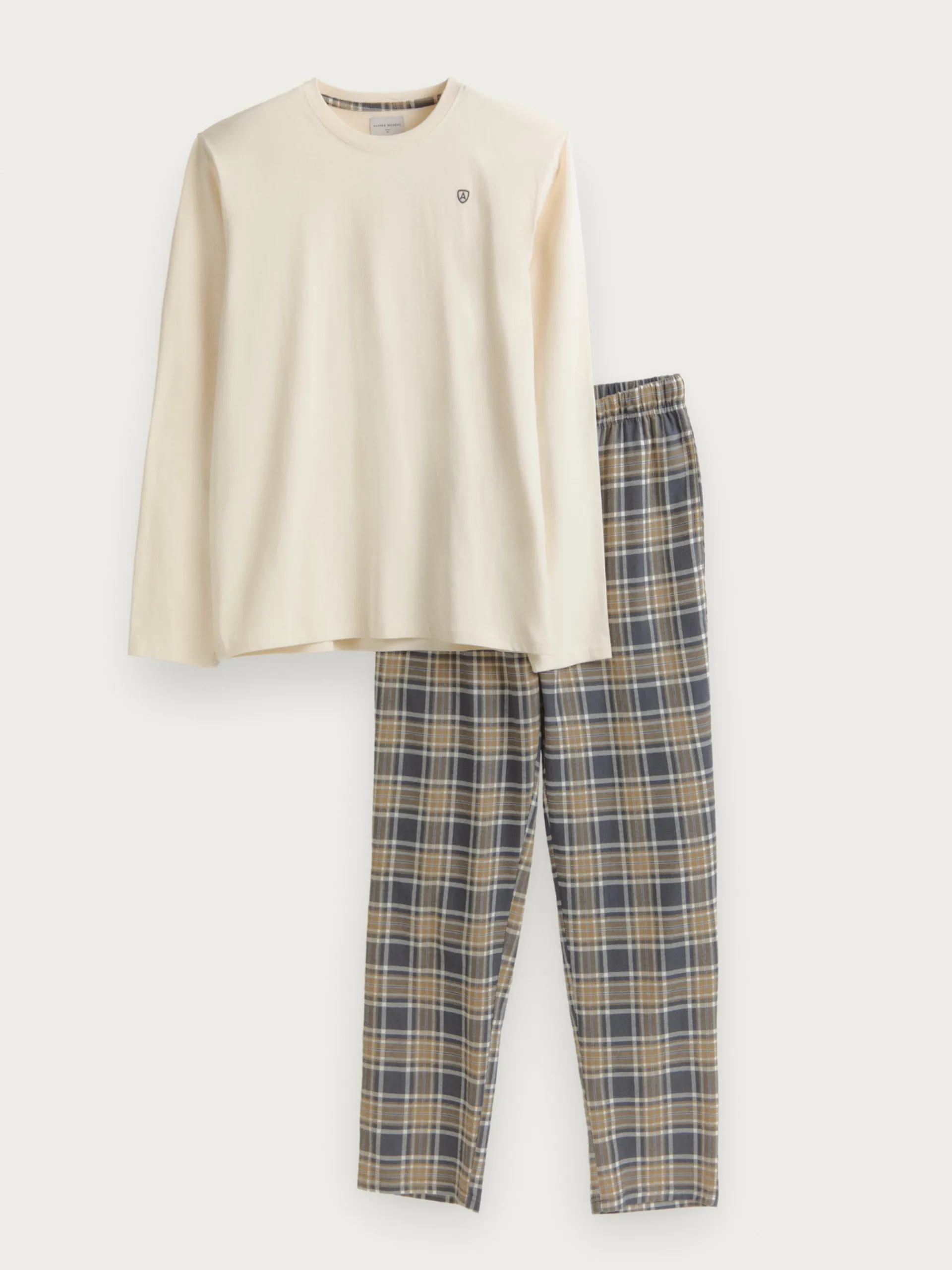 Pijamas-Alvaro Moreno PIJAMA FRANELA CUADROS Crudo