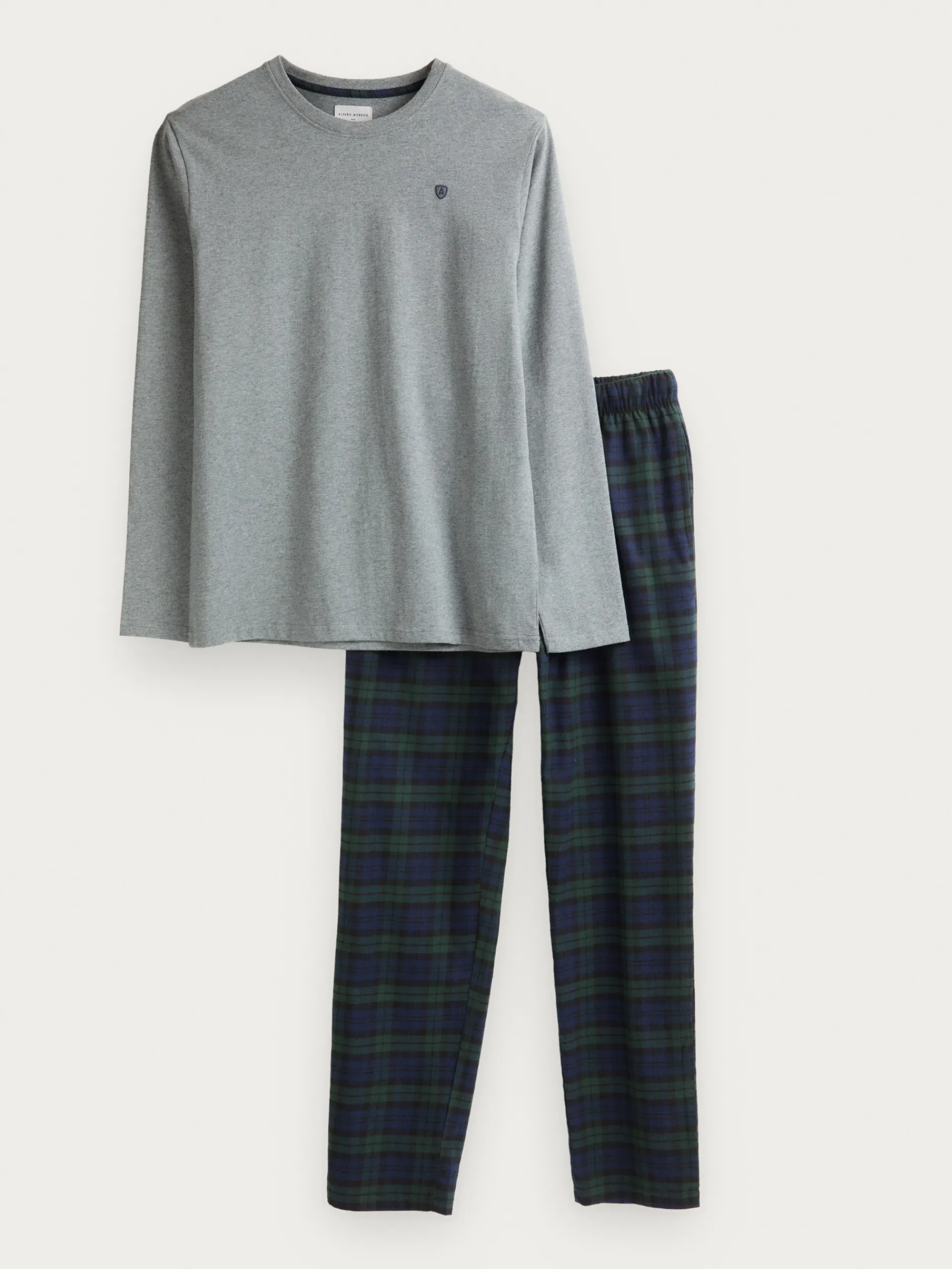 Pijamas-Alvaro Moreno PIJAMA FRANELA CUADROS Gris