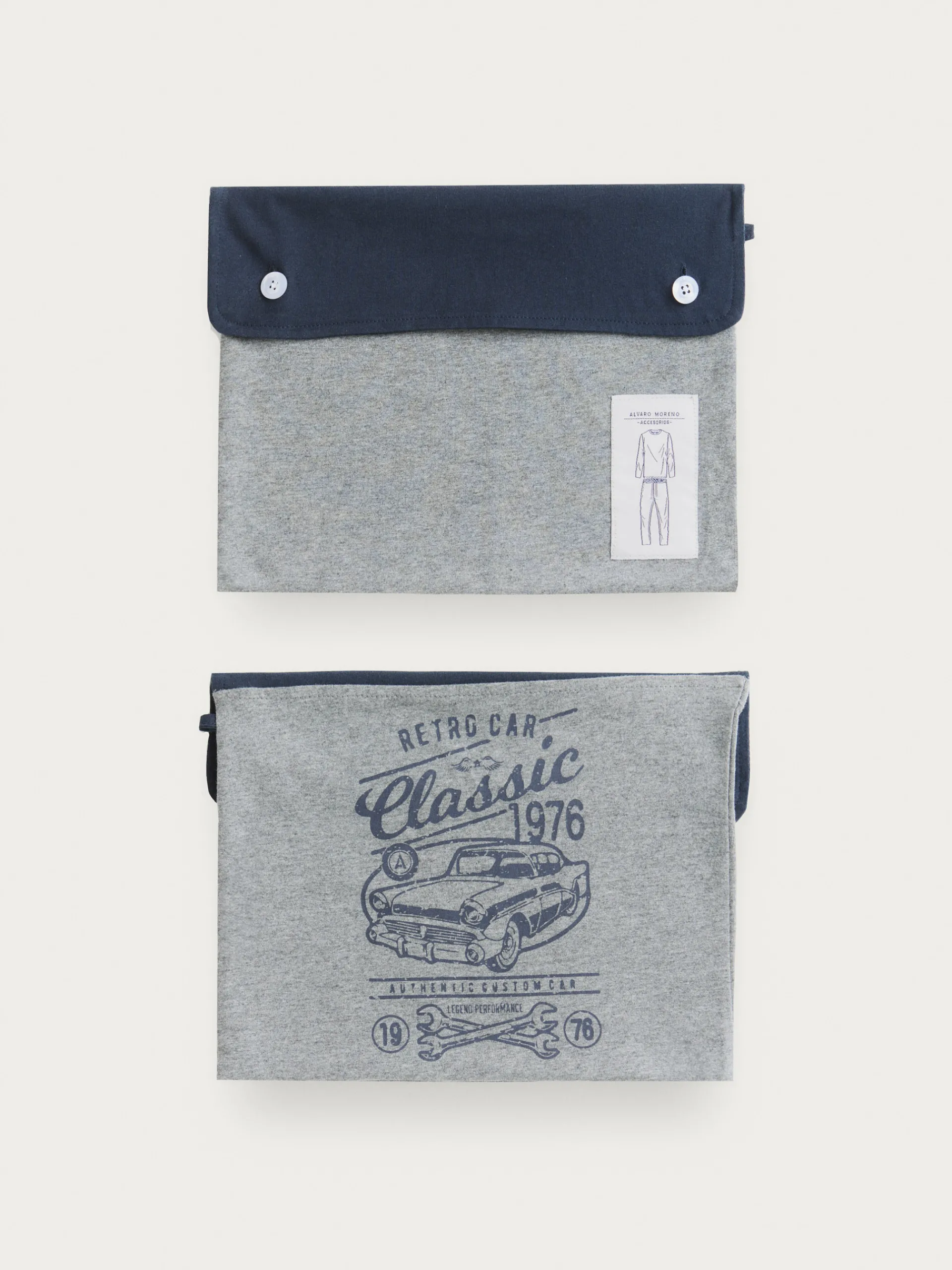 Pijamas-Alvaro Moreno PIJAMA RETROCAR Gris