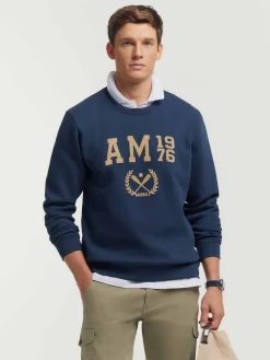 Sudaderas-Alvaro Moreno SUDADERA BASEBALL Azul Marino