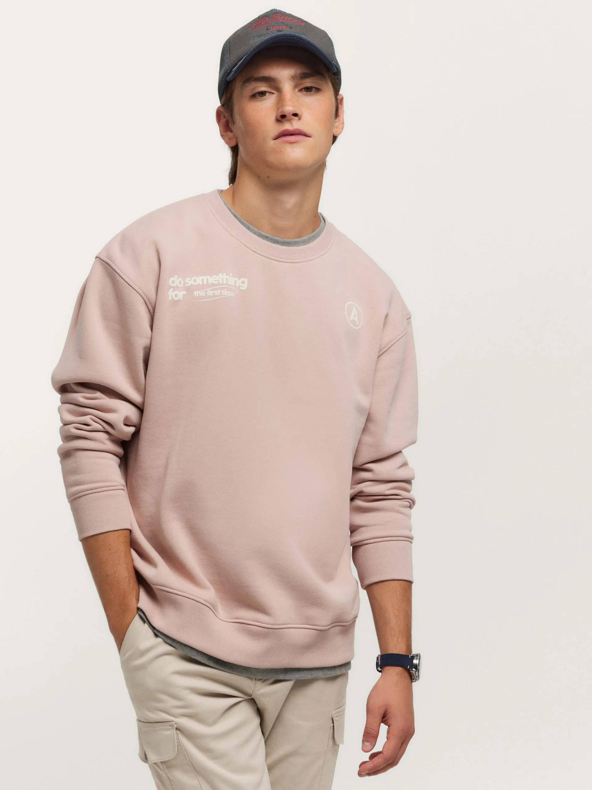 Teen|Sudaderas-Alvaro Moreno SUDADERA TIME Rosa